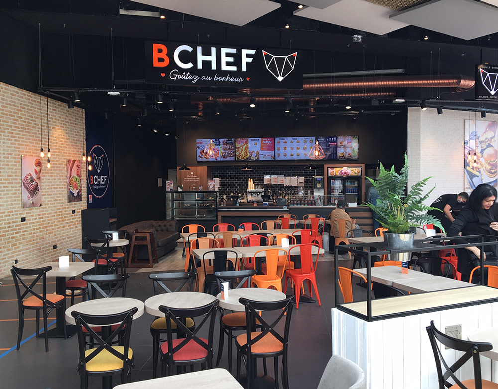 réalisation d'aménagement pour le restaurant bchef