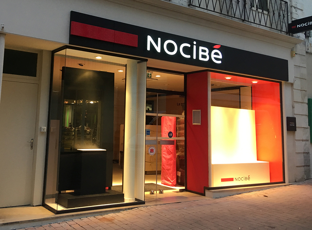 réalisation aménagemtn de magasin Nocibé